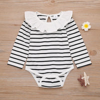 3-piece Lace Striped Bodysuit & Solid Strap Dresses & Headband for Baby Girl Wholesale children's clothing - PrettyKid