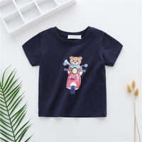 High Quality Cotton Cute Cartoon Animal Short-Sleeve Tee Wholesale children's clothing - PrettyKid