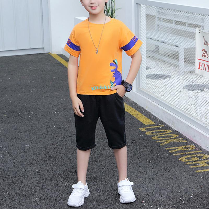 2-piece Cartoon Design T-shirt & Shorts for Boy - PrettyKid