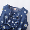 Toddler Girl Daisy Print Sleeveless Dress Children's Clothing - PrettyKid