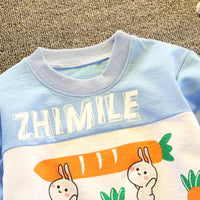 2-piece Rabbit Pattern Sweatshirt & Pants for Toddler Girl - PrettyKid