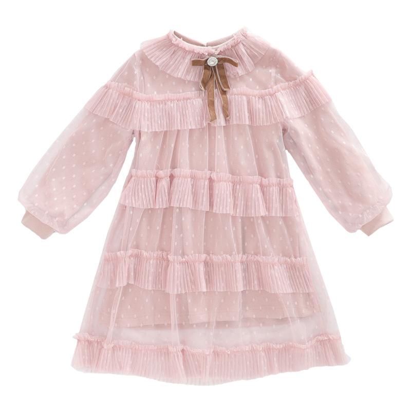 wholesale applique children's clothing Kid Girl Net Yarn Multi-layer Cake Skirt - PrettyKid