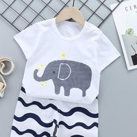 2pcs Cute Prints T-shirt and Pants - PrettyKid