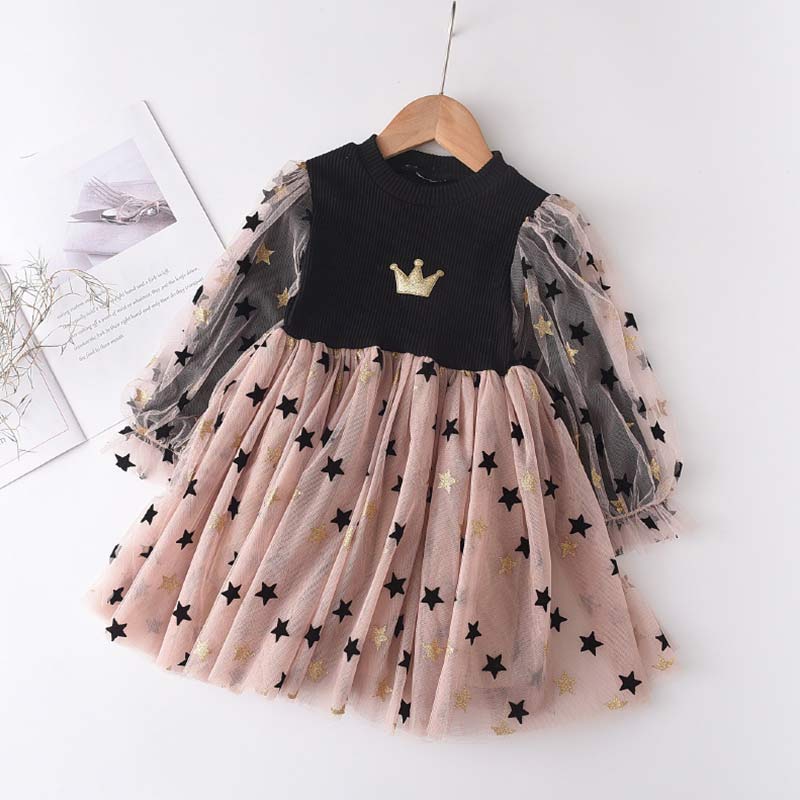 Star Printing Dress for Toddler Girl - PrettyKid