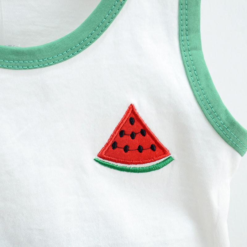 2pcs Cute Fruit Print Vest and Pants - PrettyKid