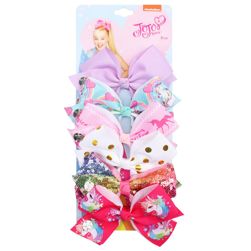 6-Pack Colorful Bow Wholesale Hair Clips - PrettyKid
