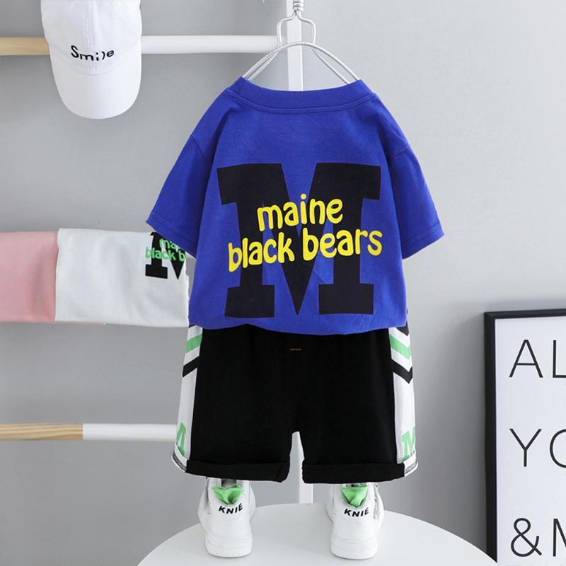 Toddler Boy Letter Print T-shirt & Shorts - PrettyKid