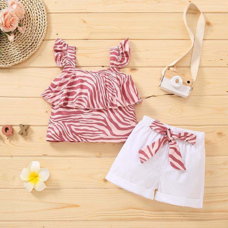 Baby Girl Printing Cami Top & Shorts Children's Clothing - PrettyKid