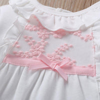 2-Piece Long-Sleeve Embroidered Jumpsuit and Hat Children's clothing wholesale - PrettyKid