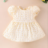 9-24M Puff Sleeve Plaid Baby Girl Casual Dresses Wholesale Baby Girl Clothes - PrettyKid