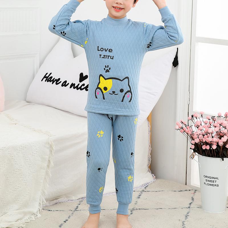 2-piece Cartoon Design Thick Pajamas Sets for Boy - PrettyKid