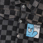 Wholesale Toddler Boy Casual Plaid Cartoon Striped Denim Suit in Bulk - PrettyKid