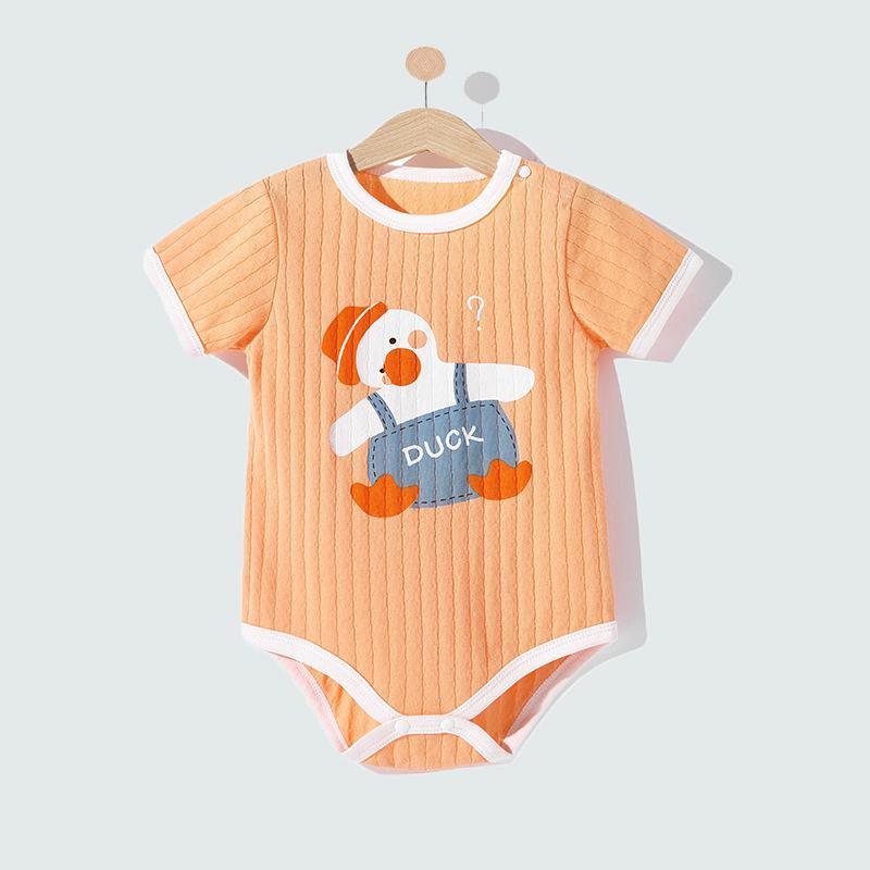 Baby Girl Animal Pattern Summer Bodysuit - PrettyKid