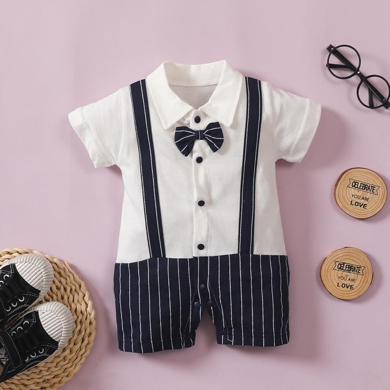 Baby Boy Gentleman Romper - PrettyKid