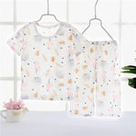 Toddler Boy Tree Pattern Summer Pajamas Sets Top+Pants - PrettyKid