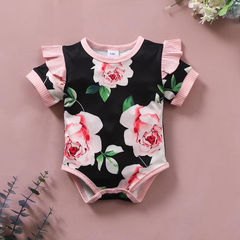 Baby Girl Ruffle Floral Bodysuit - PrettyKid