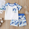 Toddler Boy Camouflage Pocket T-shirt & Camouflage Shorts - PrettyKid