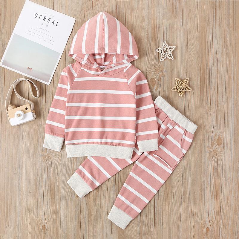 2-piece Stripes Hoodie & Pants for Baby - PrettyKid