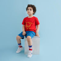 Toddler Boy 2pcs Star Moon Pattern T-shirt & Shorts Children's Clothing - PrettyKid