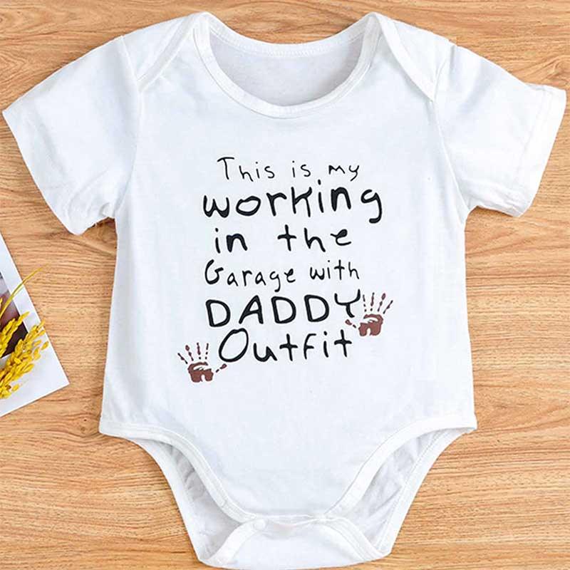 Baby Love Letter Cotton Summer Bodysuit - PrettyKid