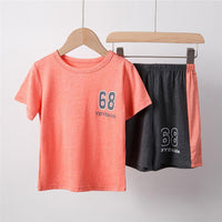 Toddler Boy Solid Color T-shirt & Shorts - PrettyKid