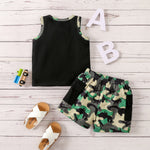 9M-3Y Baby Boys Sets Camo Print Tank Top & Shorts Wholesale Boys Clothing - PrettyKid