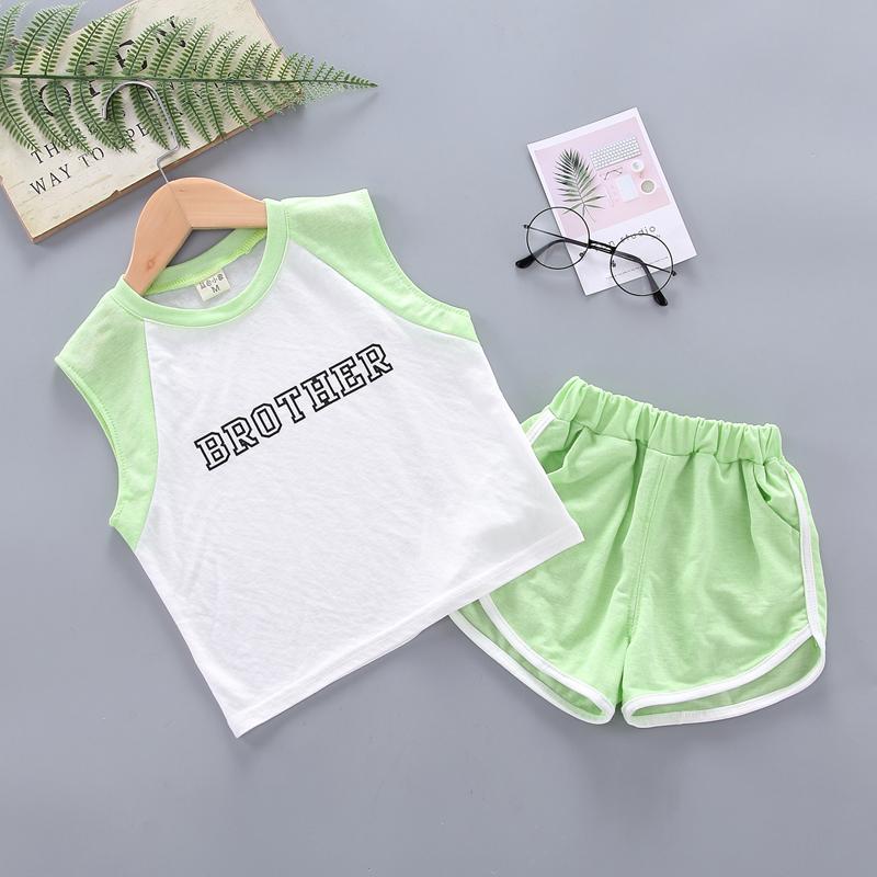2-piece Letter Pattern T-shirt & Shorts for Toddler Girl - PrettyKid