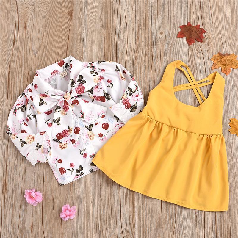 2-piece Floral Dress Set for Toddler Girl - PrettyKid