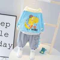 2-piece Dinosaur Pattern Hoodie & Pants for Children - PrettyKid