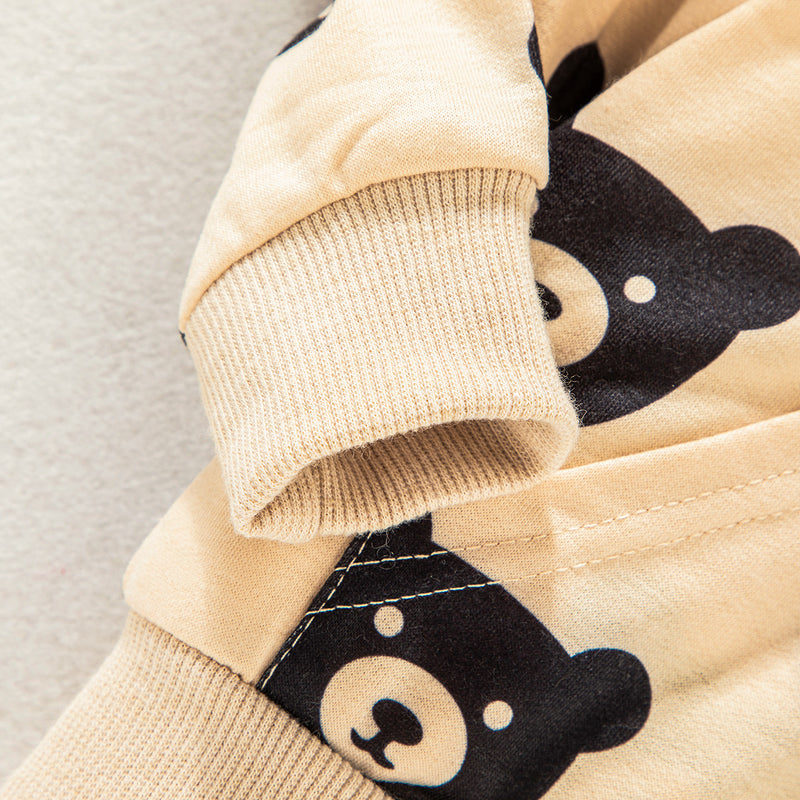 Wholesale Baby Regular Casual Cute Bear Print Casual jacket in Bulk - PrettyKid