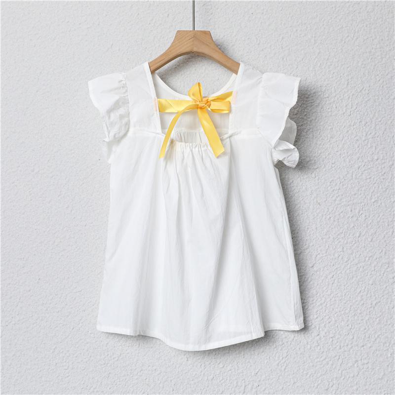 Grow Girl Ruffle Sleeve Back Tie T-shirt - PrettyKid