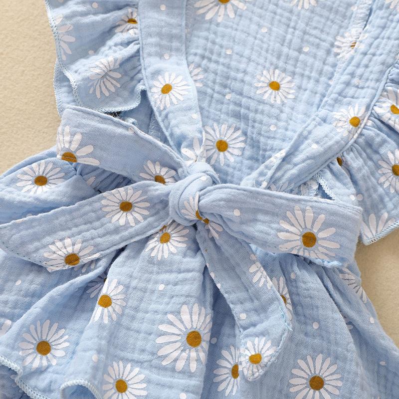 Baby Girl 2pcs Floral Pattern Bodysuit & Headhand - PrettyKid