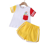Boys Colorblock Rocket Tee And Shorts Toddler Boy Sets - PrettyKid