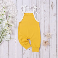 Baby Unisex Solid Pattern Summer Jumpsuit - PrettyKid