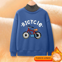 Fleece-lined Turtleneck Sweatshirt for Boy - PrettyKid