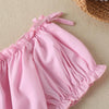 Toddler Girl Slanted Shoulder Top & Flower Shorts Wholesale Children's Clothing - PrettyKid