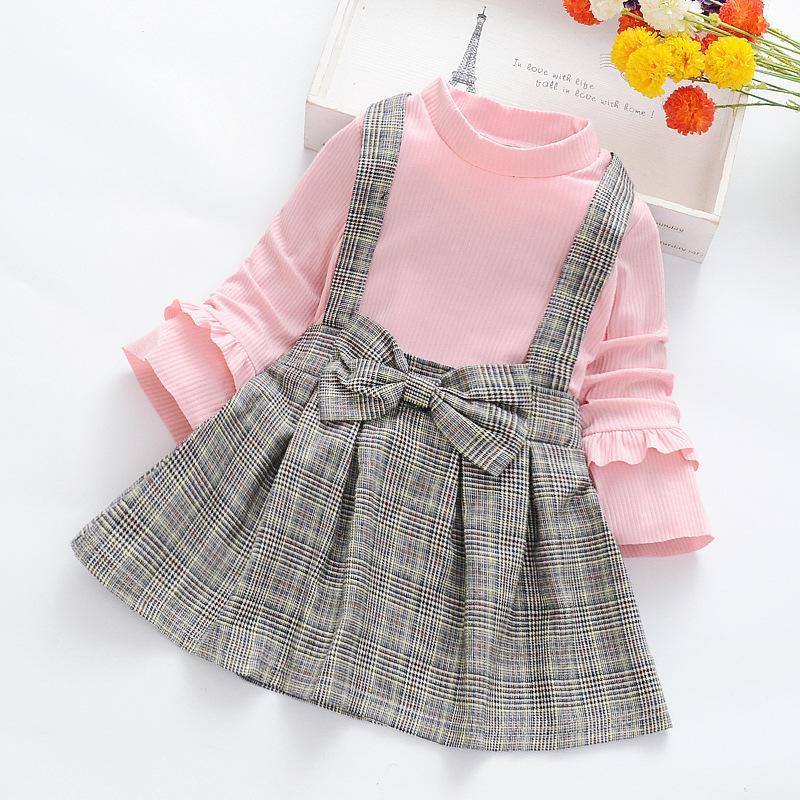 Classic Plaid Color-block Dress - PrettyKid