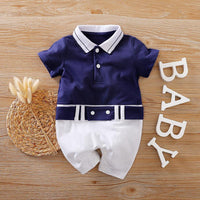 Baby Boy Color-block Pattern Jumpsuit Children's Clothing - PrettyKid