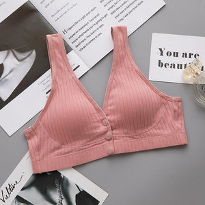 Women Striped Snap Design Nursing Bra - PrettyKid