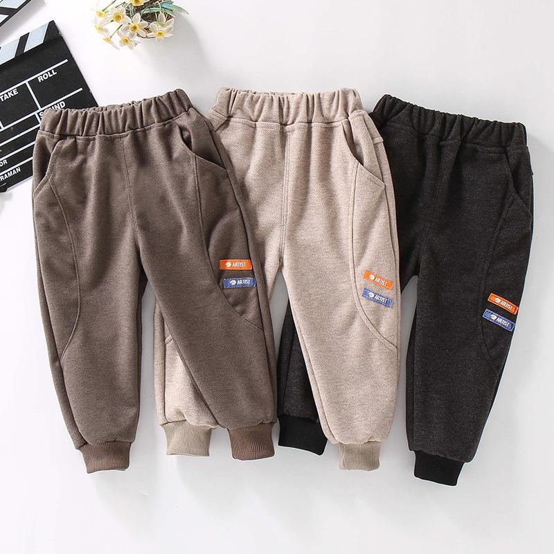 Solid Letter Knit Pants for Children Boy - PrettyKid