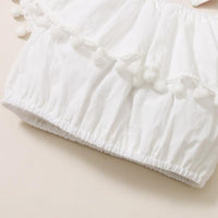 Baby Girl Ruffle Top & Letter Super Shorts & Bowknot Headband - PrettyKid