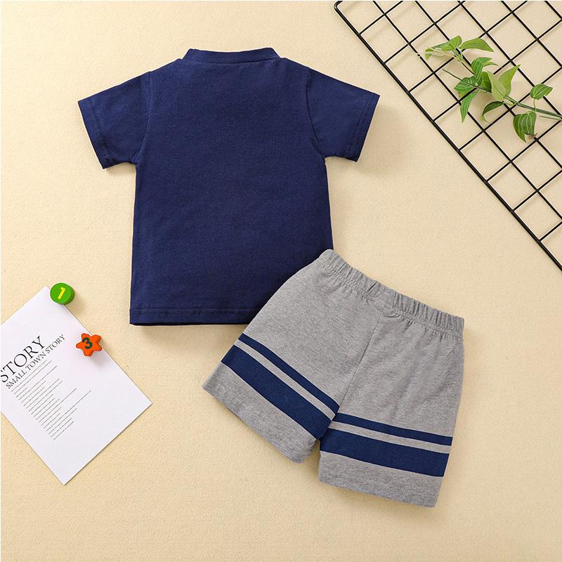 Baby Boy Vehicle Pattern Suit T-Shirt & shorts - PrettyKid