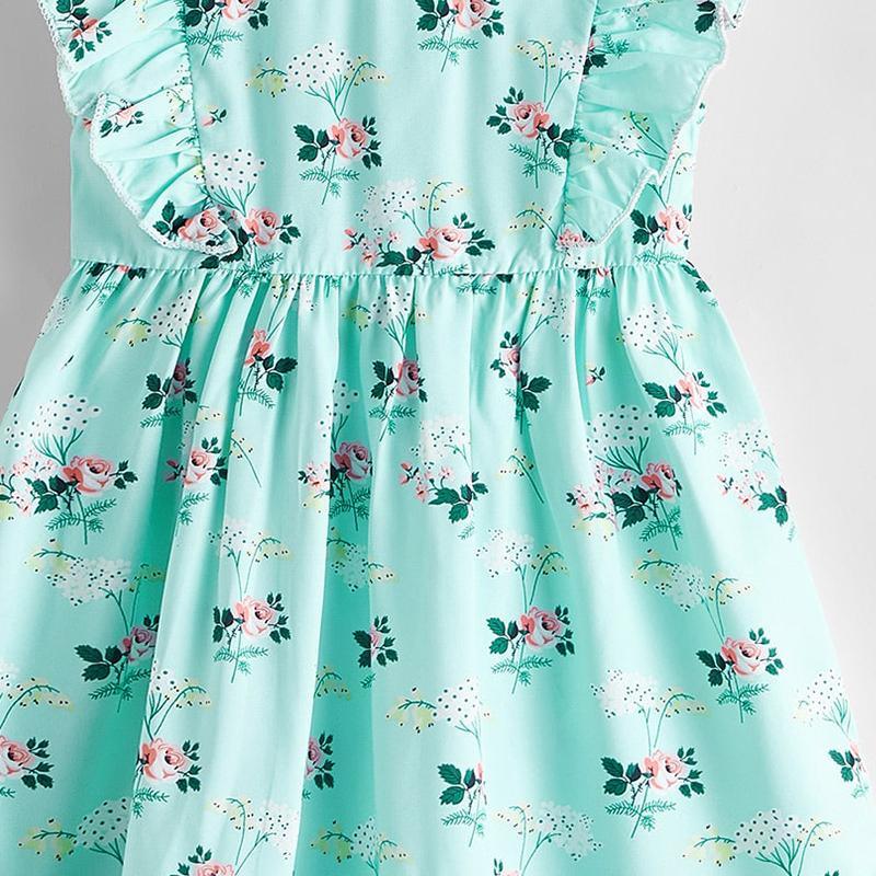 Toddler Girl Ruffle Floral Dress - PrettyKid