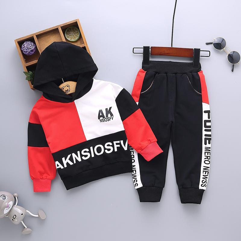 2-piece Color-block Hoodie & Pants for Children Boy - PrettyKid