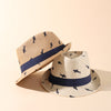 Wholesale Kid Color-Block Floral Print Straw Hat in Bulk - PrettyKid