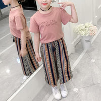 2-piece T-shirt & Ninth Pants for Girl - PrettyKid