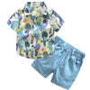 2-7Y Toddler Boys Sets Bird Print Beach Shirts & Shorts Boy Clothing Wholesale - PrettyKid