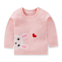 Rabbit Pattern Long Sleeve T-shirt for Toddler Girl Children's Clothing - PrettyKid