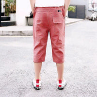 Kid Boy Red Stripes Casual Pants 2/3 - PrettyKid