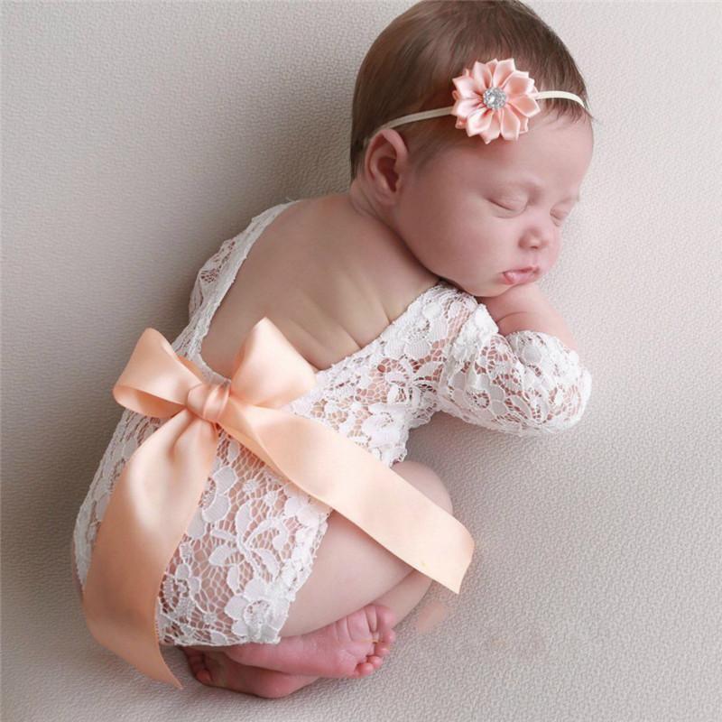 Solid Lace Baby Photographic Clothing - PrettyKid